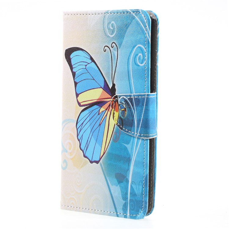 For Sony Xperia XA1 Ultra Printing Pattern Leather Wallet Stand Case Cover - Multi-color Butterfly-1
