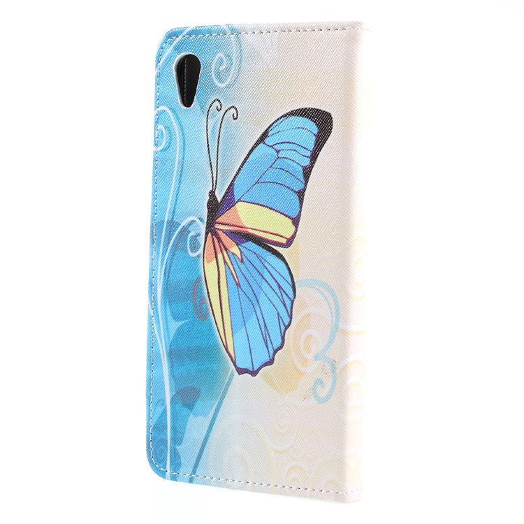 For Sony Xperia XA1 Ultra Printing Pattern Leather Wallet Stand Case Cover - Multi-color Butterfly-2