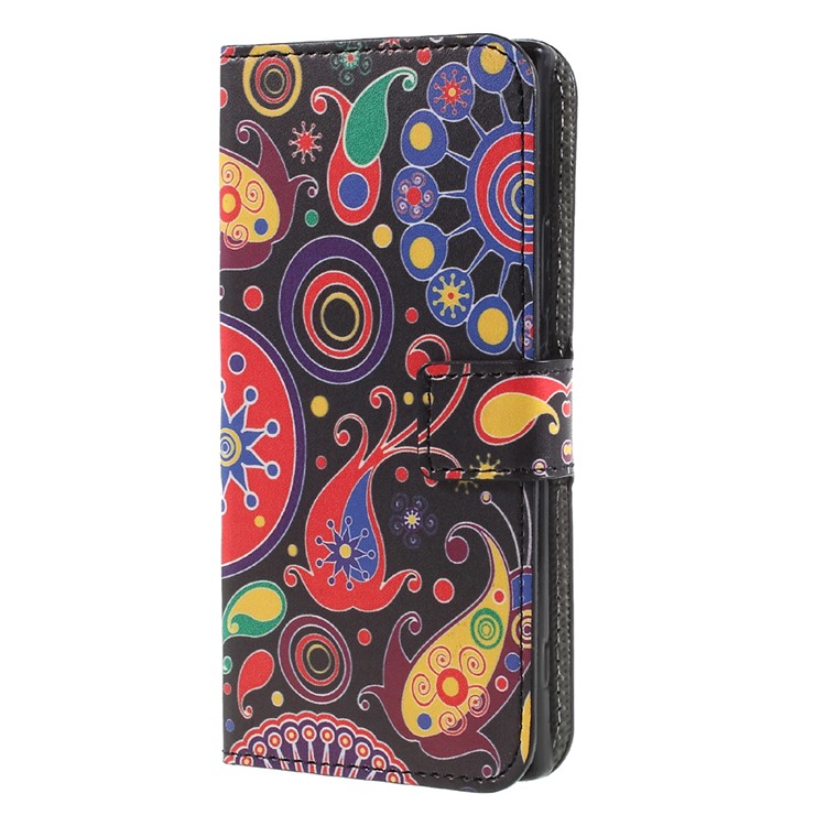 For Sony Xperia XA1 Patterned Stand Leather Wallet Phone Casing Accessory - Paisely-1