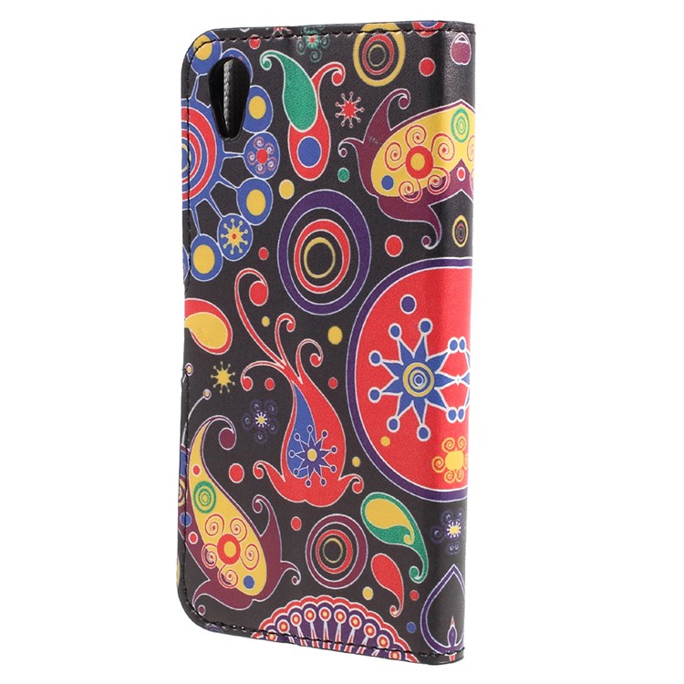 For Sony Xperia XA1 Patterned Stand Leather Wallet Phone Casing Accessory - Paisely-2