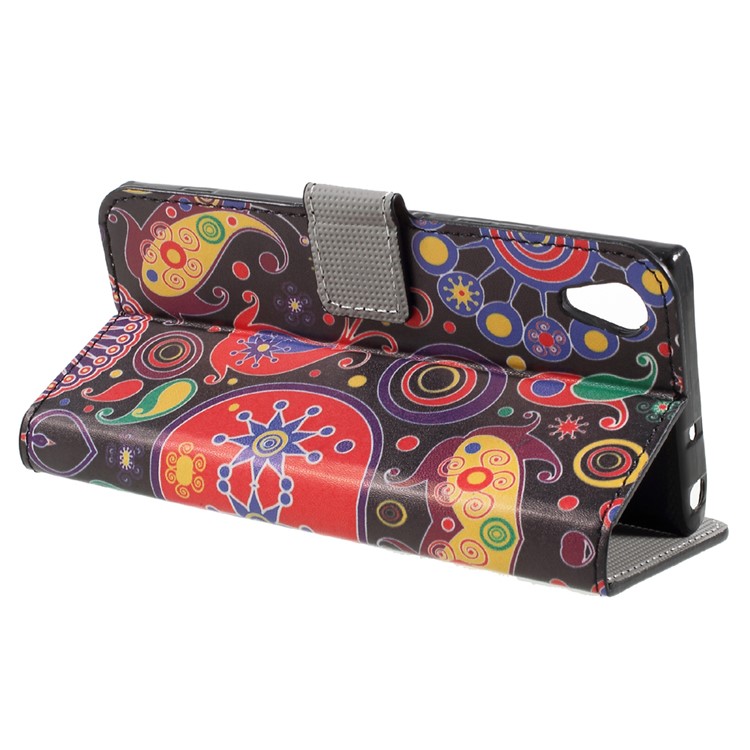 For Sony Xperia XA1 Patterned Stand Leather Wallet Phone Casing Accessory - Paisely-4