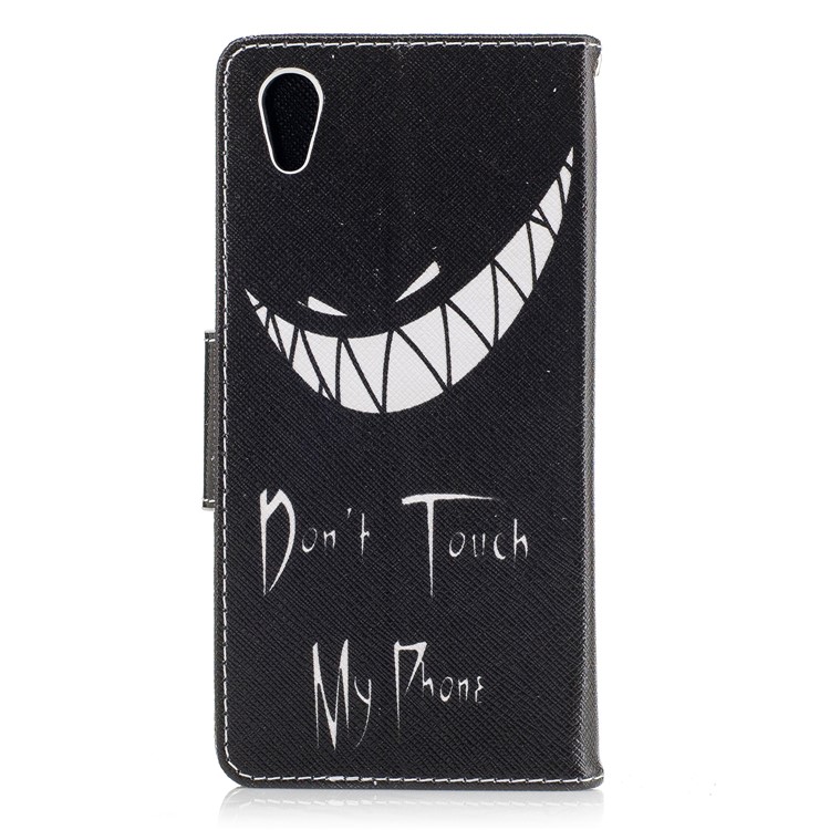 Étui En Cuir D'impression De Modèle Pour Sony Xperia XA1 - Ne Touche Pas Mon Téléphone-3
