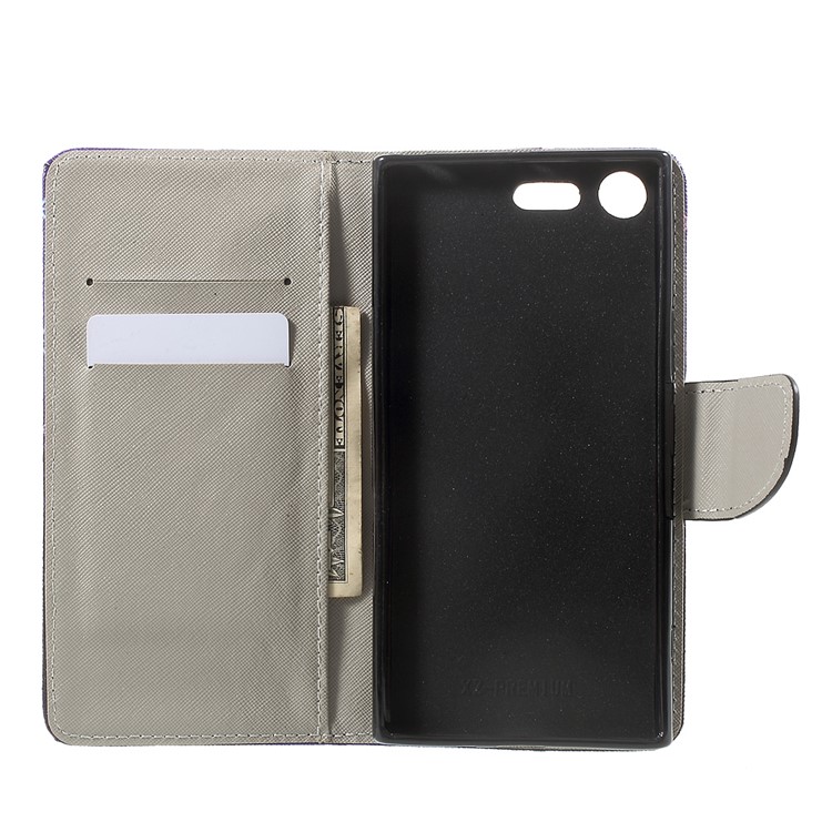 Pattern Printing Leather Wallet Stand Flip Case for Sony Xperia XZ Premium - Beautiful Butterflies-5