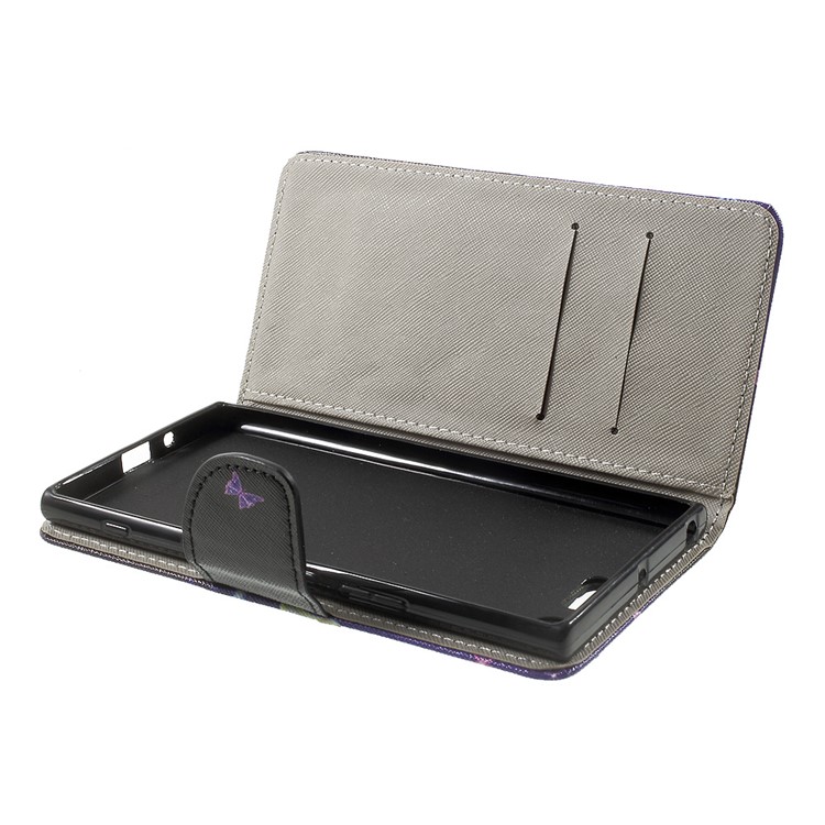 Pattern Printing Leather Wallet Stand Flip Case for Sony Xperia XZ Premium - Beautiful Butterflies-6