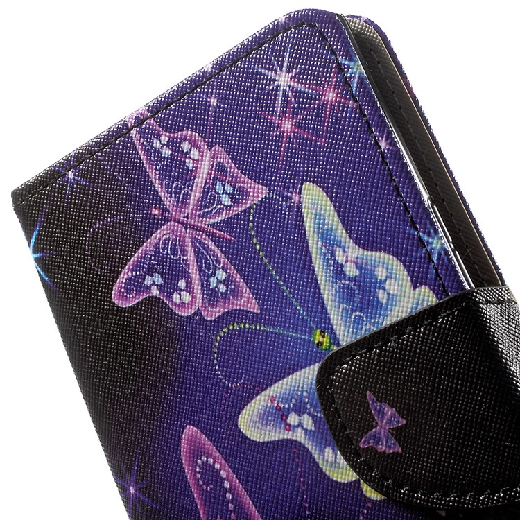 Pattern Printing Leather Wallet Stand Flip Case for Sony Xperia XZ Premium - Beautiful Butterflies-7