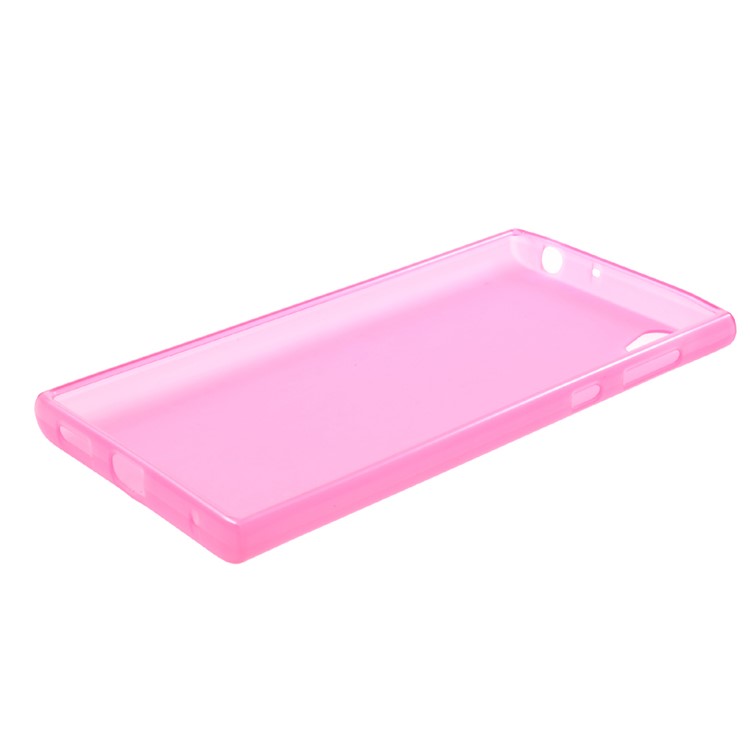 Matte Skin Soft TPU Mobile Case Cover for Sony Xperia L1 - Rose-4