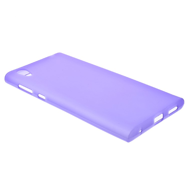 Soft TPU Matte Phone Accessory Case Cover for Sony Xperia L1 - Purple-3