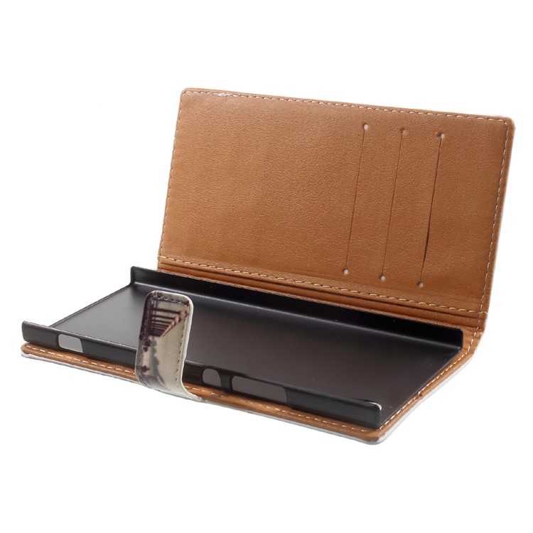Pattern Printing Magnetic Leather Protective Case for Sony Xperia XA1 - Dock at Sunset-5