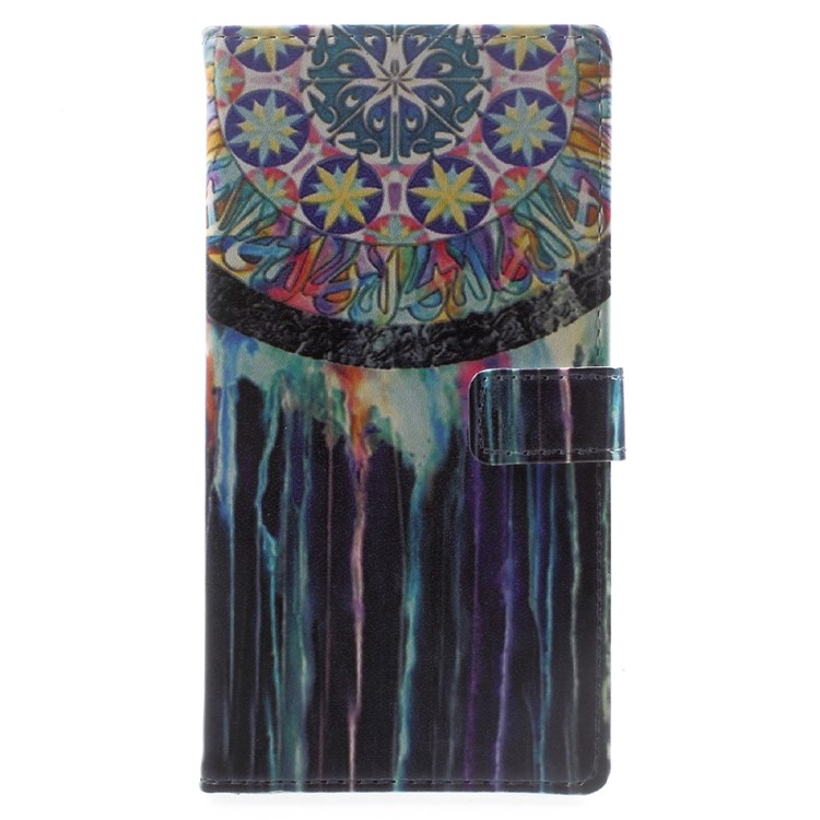 Pattern Printing Wallet Leather Phone Casing for Sony Xperia XA1 - Dream Catcher-1