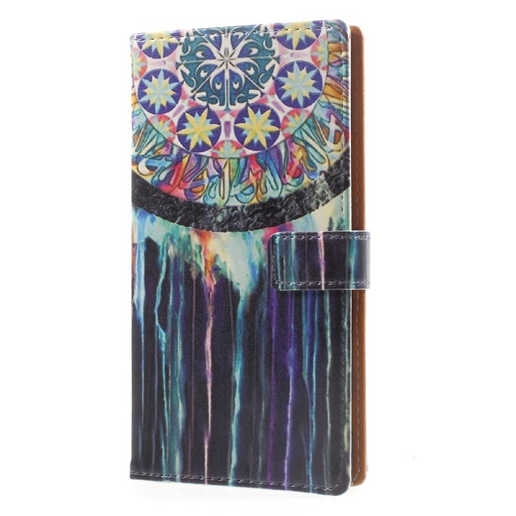 Pattern Printing Wallet Leather Phone Casing for Sony Xperia XA1 - Dream Catcher-2