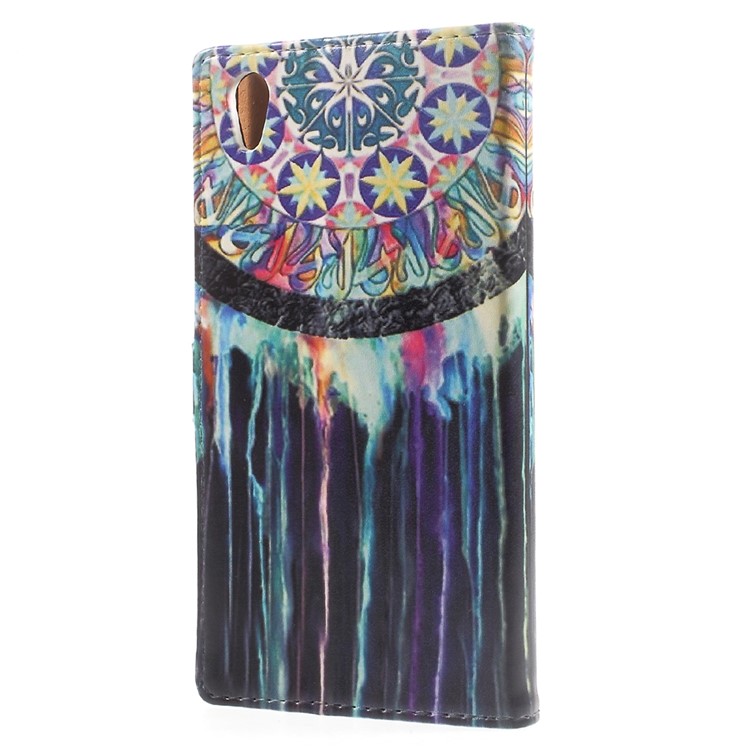Pattern Printing Wallet Leather Phone Casing for Sony Xperia XA1 - Dream Catcher-3