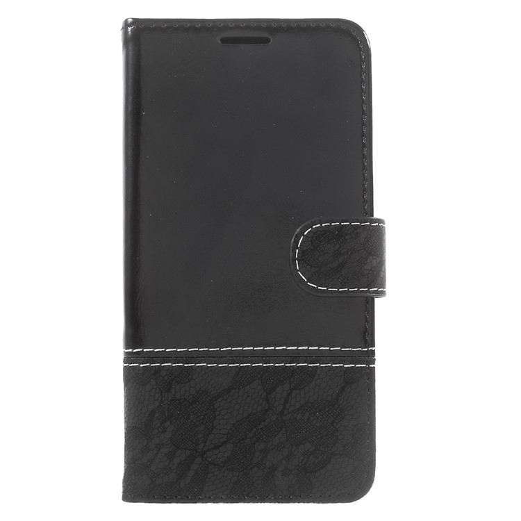 Bi-Color PU Leather Wallet Stand Phone Case for Sony Xperia XA1 - Black-2