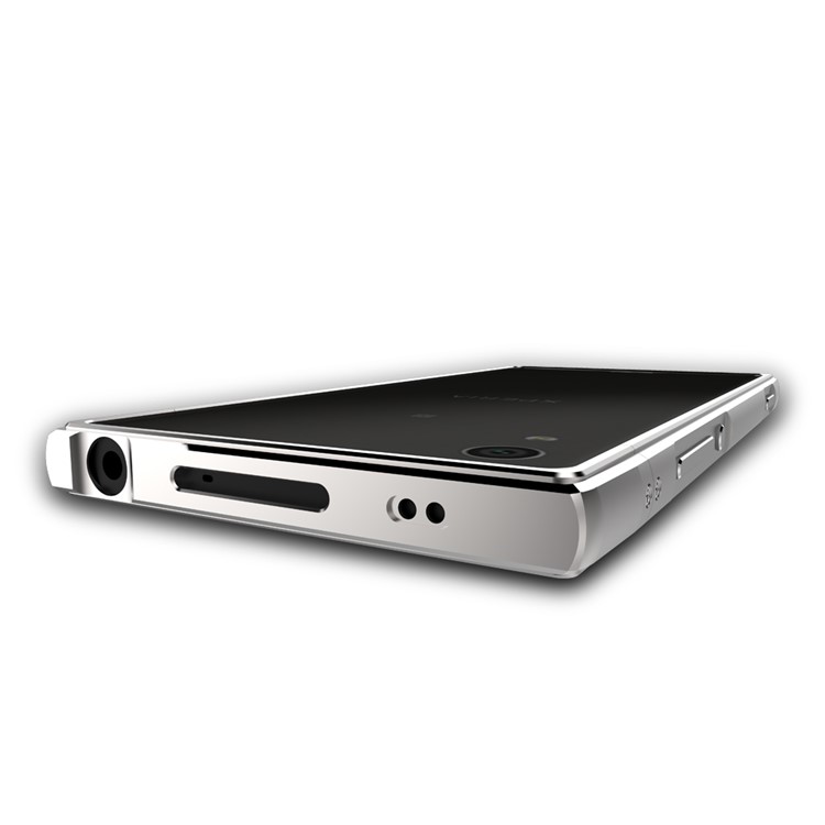 Screw Lock Plated Aluminium Alloy Metal Bumper for Sony Xperia XA1 - Silver-2
