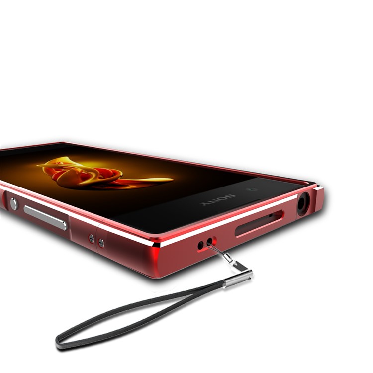 For Sony Xperia XA1 Plated Aluminium Alloy Bumper Rim with Screw Lock - Red-2