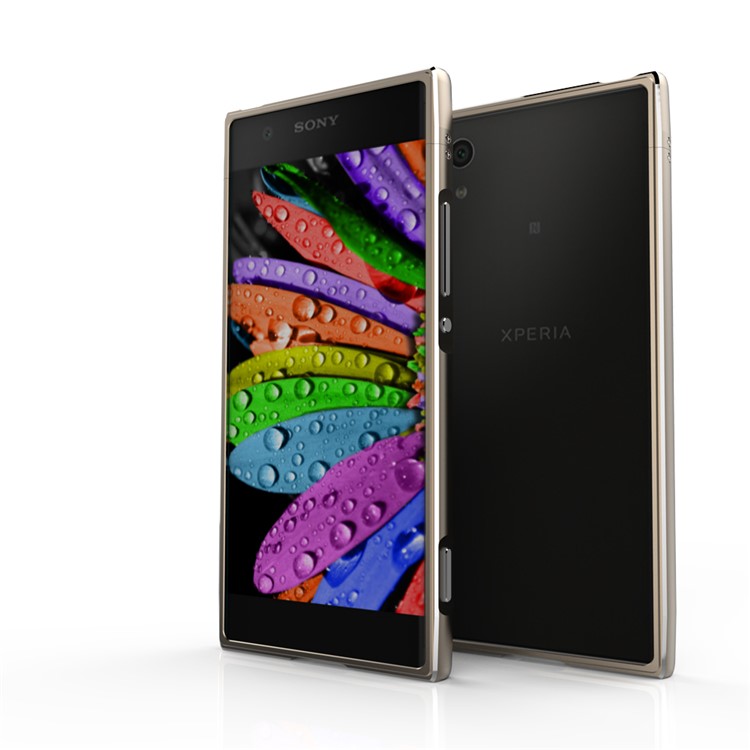 Screw Lock Plated Aluminium Alloy Bumper Rim for Sony Xperia XA1 - Gold-1