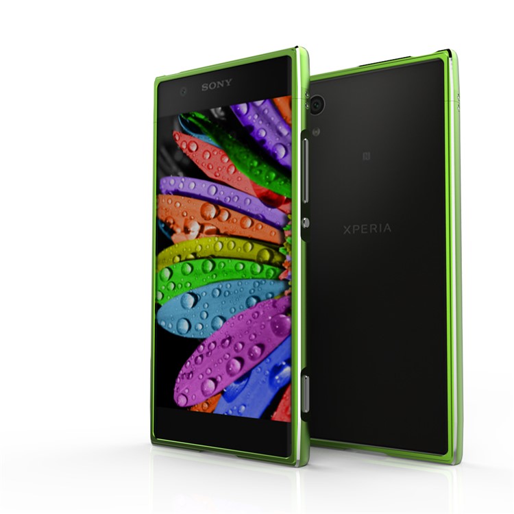 For Sony Xperia XA1 Screw Lock Plated Aluminium Alloy Bumper Cover - Green-1