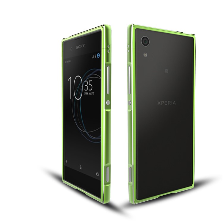 For Sony Xperia XA1 Screw Lock Plated Aluminium Alloy Bumper Cover - Green-2