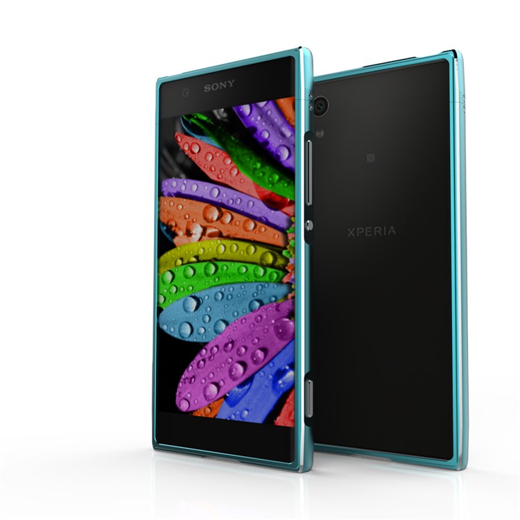 Screw Lock Plated Aluminium Alloy Frame Bumper for Sony Xperia XA1 - Blue-1