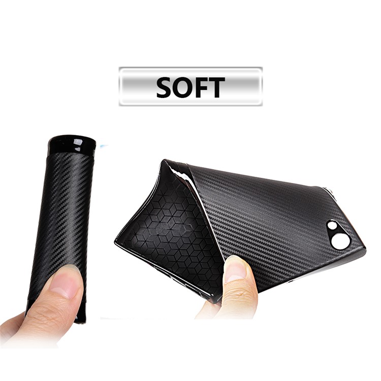 Carbon Fiber Soft TPU Protection Cover for Sony Xperia XA1 - Black-2
