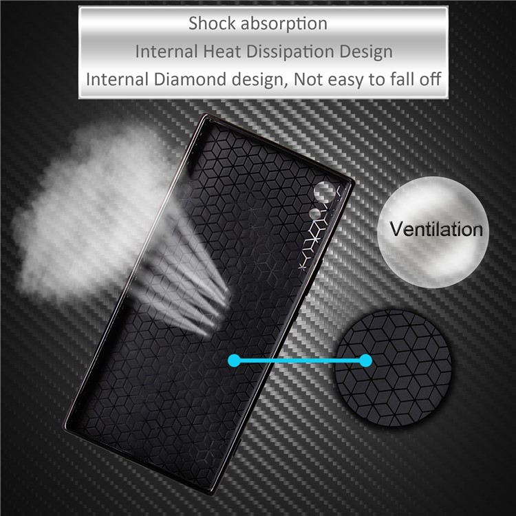 Carbon Fiber Soft TPU Protection Cover for Sony Xperia XA1 - Black-3