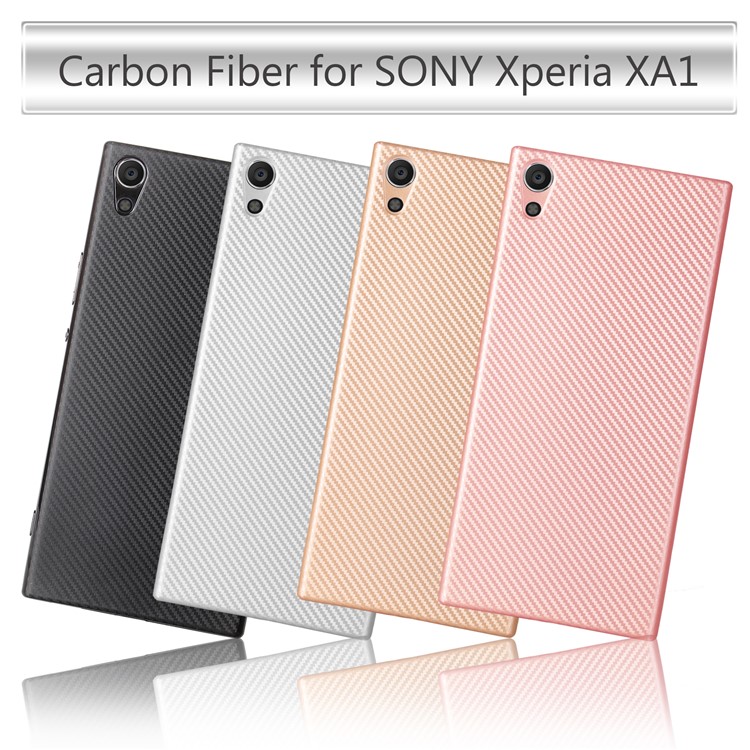 Carbon Fiber Soft TPU Protection Cover for Sony Xperia XA1 - Black-4