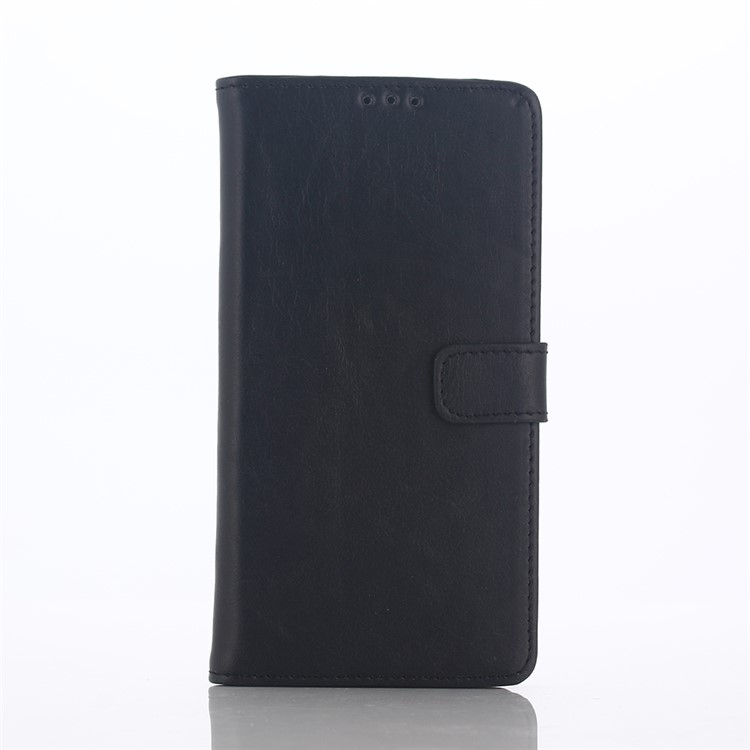 Retro Crazy Horse Wallet Leather Phone Cover for Sony Xperia L1 - Black-1
