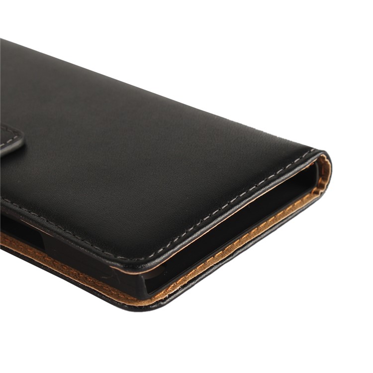 Accesorio de Estuche de Billetera de Cuero Dividido Para Sony Xperia XA1 - Negro