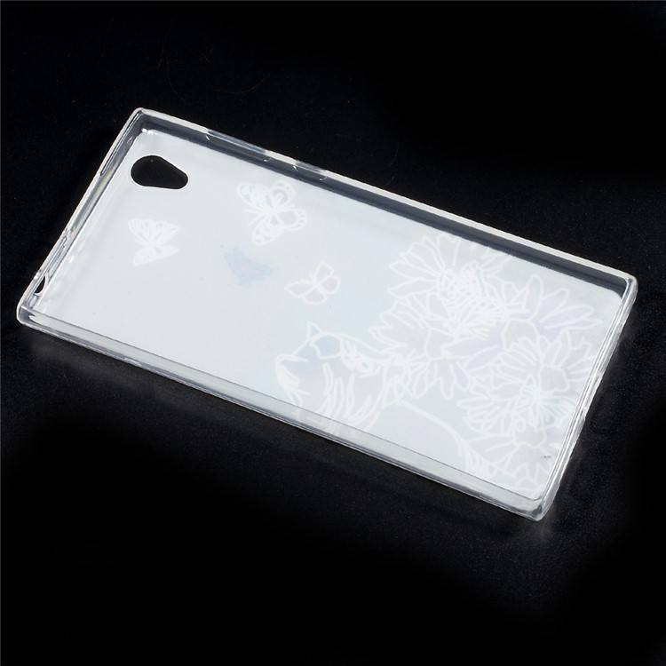 Embossing Patterned TPU Mobile Phone Back Case for Sony Xperia L1 -
Butterflies and Cat-5