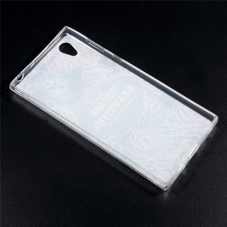Embossing Patterned TPU Phone Shell for Sony Xperia L1 - You Are Beautiful-4