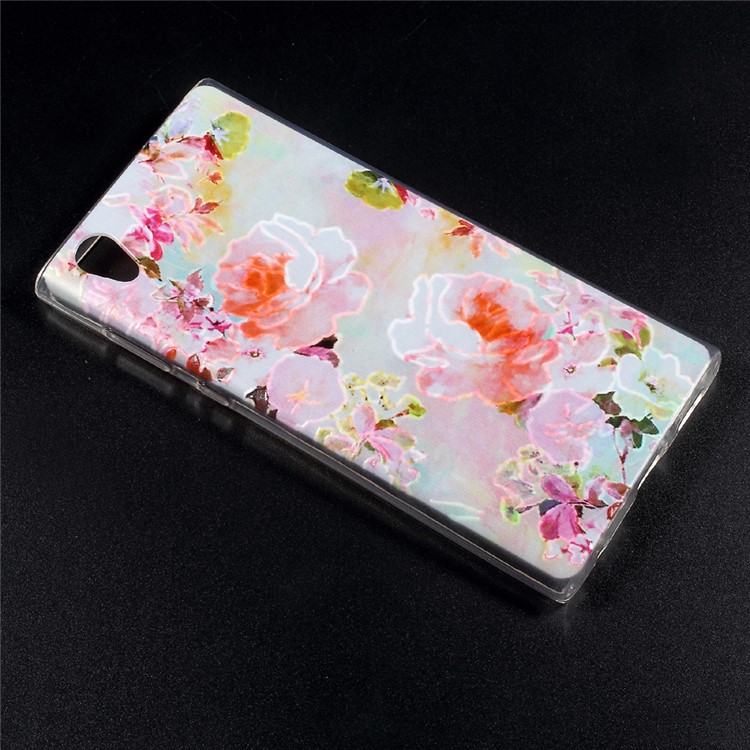 Embossing Patterned TPU Back Case Shell for Sony Xperia L1 -
Blooming Flowers-2