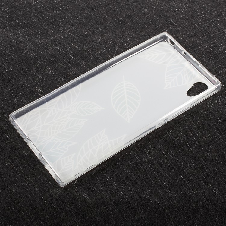 For Sony Xperia XA1 Embossing Patterned TPU Back Case Cover - Colored Leaves-2