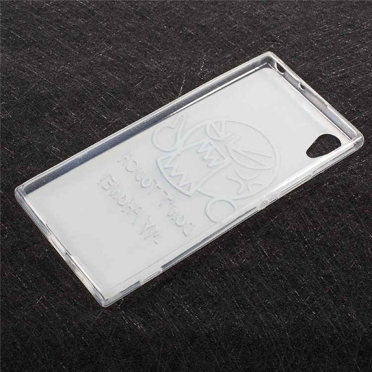 For Sony Xperia XA1 Embossing Patterned TPU Back Case Cover - Do Not Touch My Phone-2