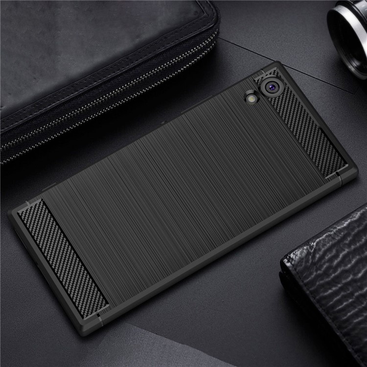 Carbon Fibre Brushed TPU Case for Sony Xperia XA1 Ultra - Black-10