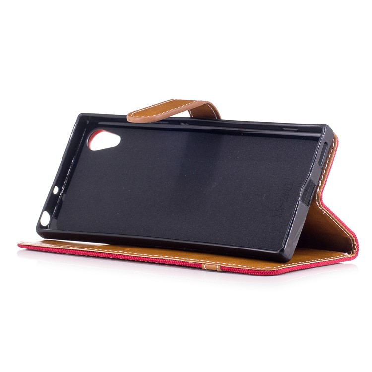Custodia in pelle per cellulare Sony Xperia XA1 - Rosso-5