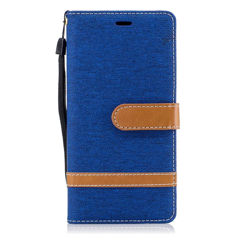Custodia in pelle con supporto in pelle per Sony Xperia XA1 - Baby Blue-2