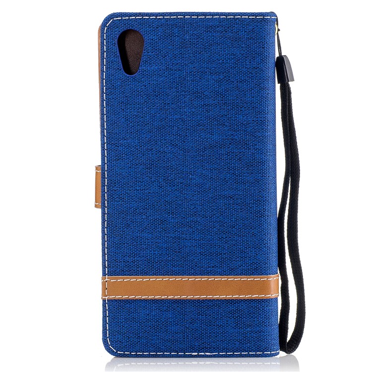 Custodia in pelle con supporto in pelle per Sony Xperia XA1 - Baby Blue-3