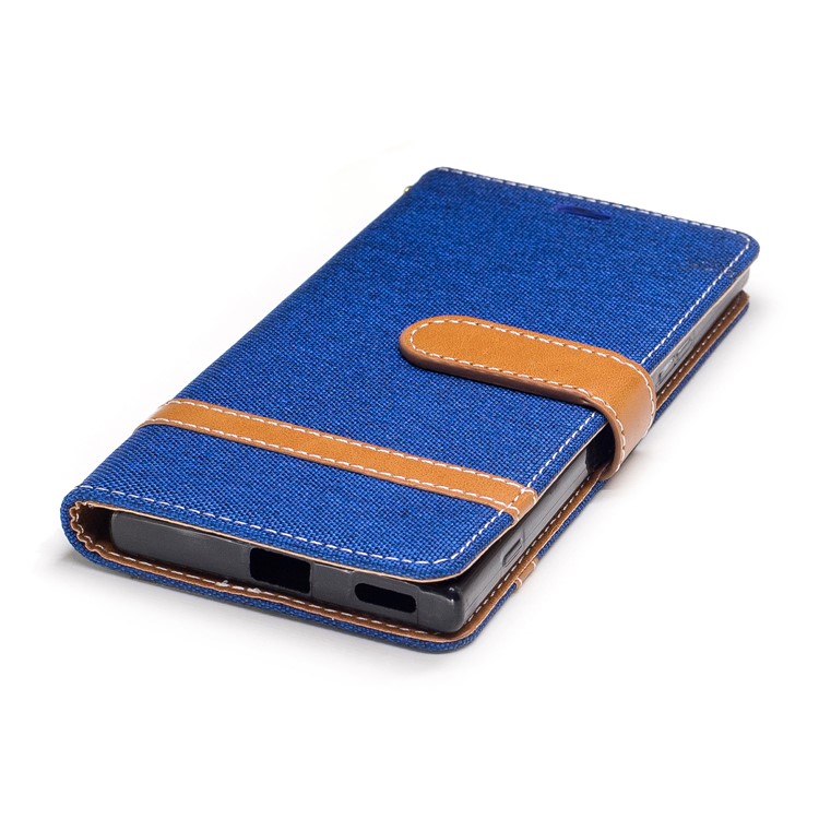 Custodia in pelle con supporto in pelle per Sony Xperia XA1 - Baby Blue-6