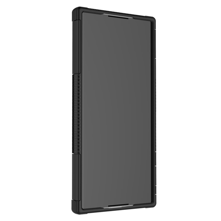 Tire Cool Guard PC + TPU híbrido caso con Kickstand para Sony Xperia XA1 - Negro-8