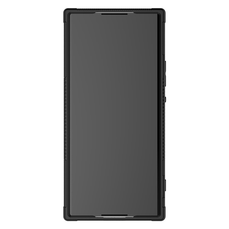 Tire Cool Guard PC + TPU híbrido caso con Kickstand para Sony Xperia XA1 - Negro-9