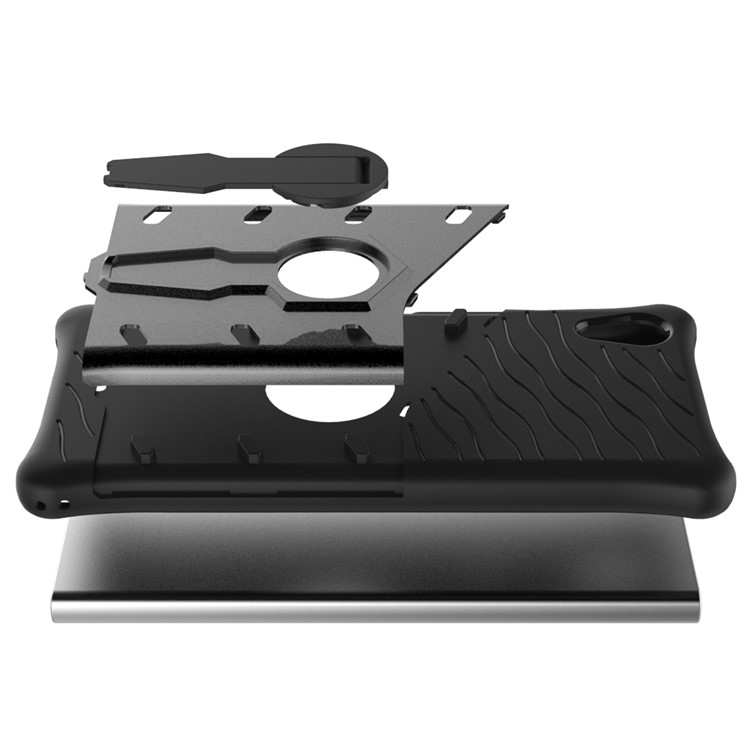 Soft TPU + Plastic Detachable Case with 360-degree Rotary Kickstand for Sony Xperia XA1 - Grey-2