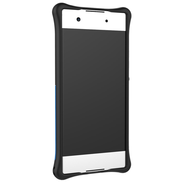 Soft TPU + Plastic Detachable Cell Phone Cover with 360-degree Rotary Kickstand for Sony Xperia XA1 - Blue-3
