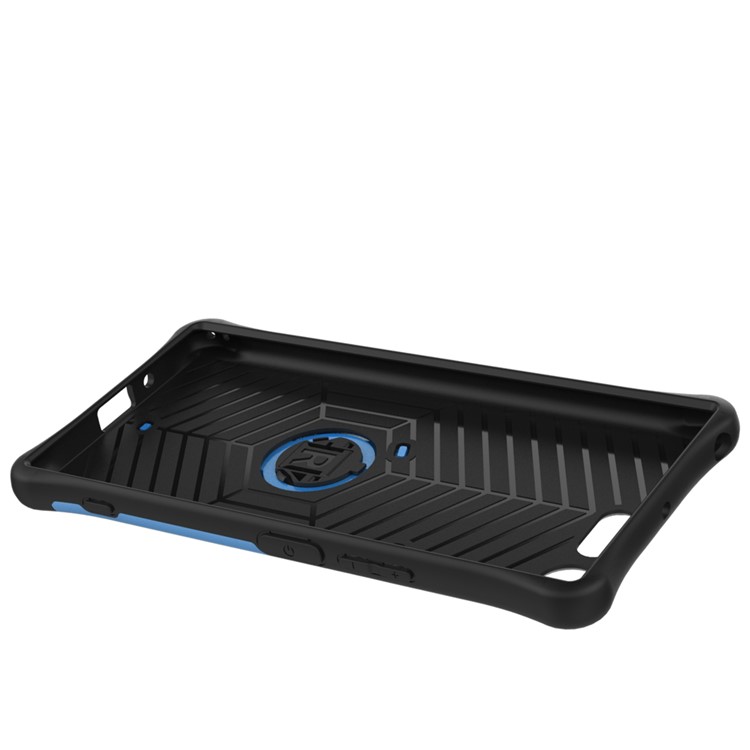 Soft TPU + Plastic Detachable Protective Phone Casing with 360-degree Rotary Kickstand for Sony Xperia XZ Premium - Blue-5