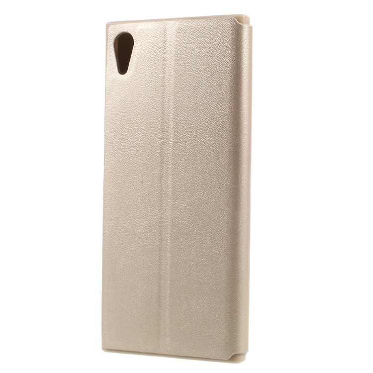 X-LEVELPU Leather Flip Stand Mobile Phone Case for Sony Xperia XA1 - Gold-2