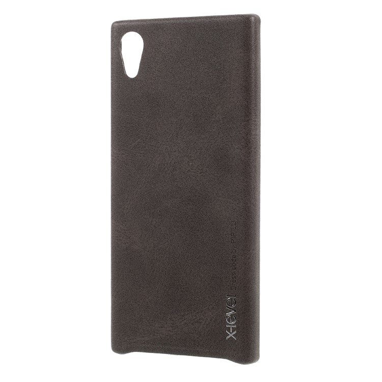 X-LEVEL Vintage Series Leather Coated PC Phone Shell for Sony Xperia XA1 - Coffee-2