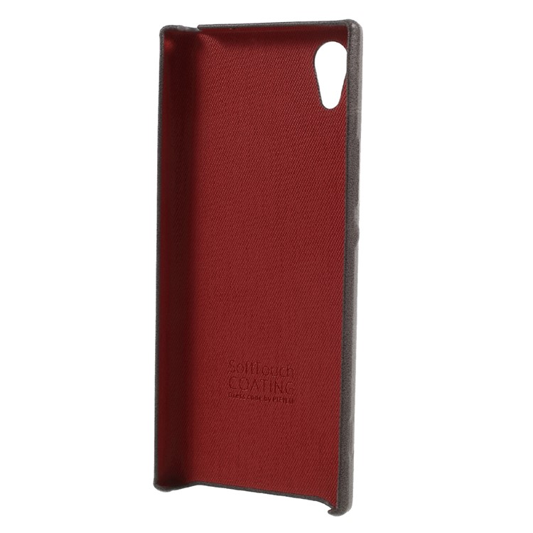 X-LEVEL Vintage Series Leather Coated PC Phone Shell for Sony Xperia XA1 - Coffee-3