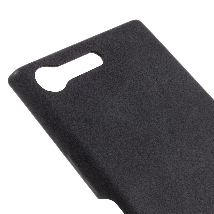 X-LEVEL Vintage Series Leather Coated PC Phone Case for Sony Xperia XZ Premium - Black-4