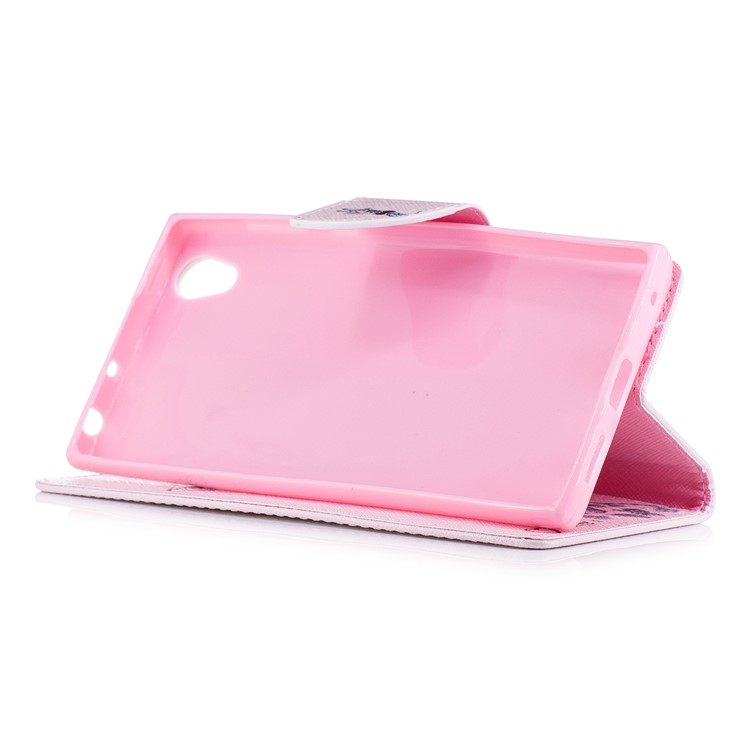 Pattern Printing Magnetic Leather Wallet Protective Phone Casing with Stand for Sony Xperia L1 - Giraffe-5