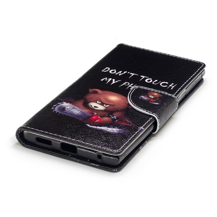 Pattern Printing PU Leather Wallet Phone Shell with Stand for Sony Xperia L1 - Bear-6