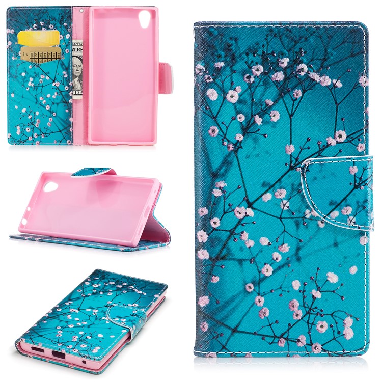 Pattern Printing PU Leather Stand Wallet Phone Casing for Sony Xperia L1 - Wintersweet