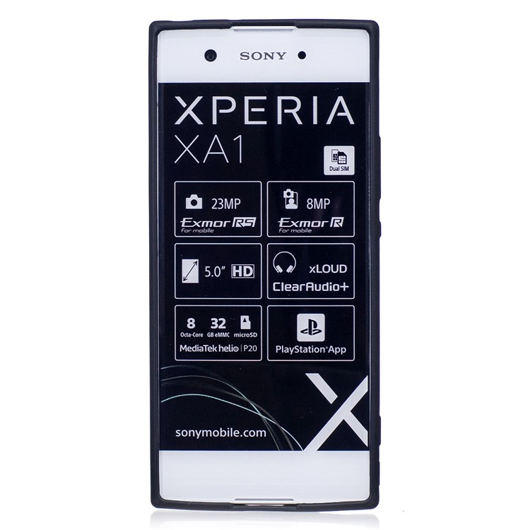 Embossment Pattern Matte TPU Mobile Casing for Sony Xperia XA1 - Roses-3